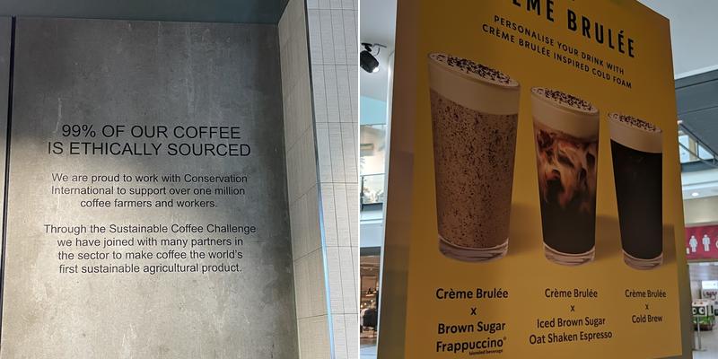 Starbucks Coffee Menu