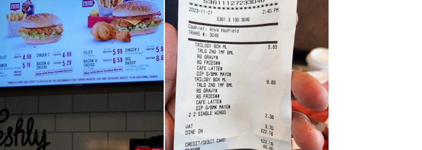 KFC Manchester - Ashton Retail Park Menu