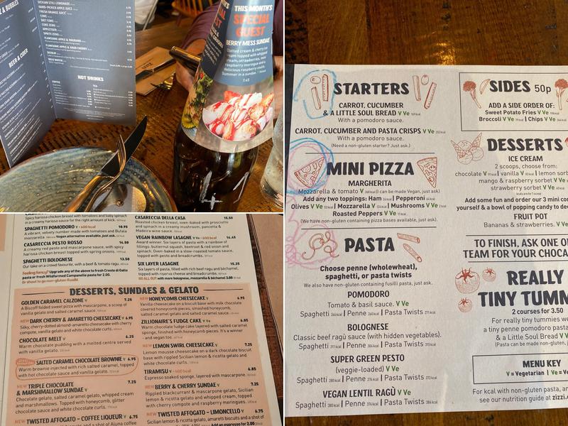 Zizzi - Port Solent Menu