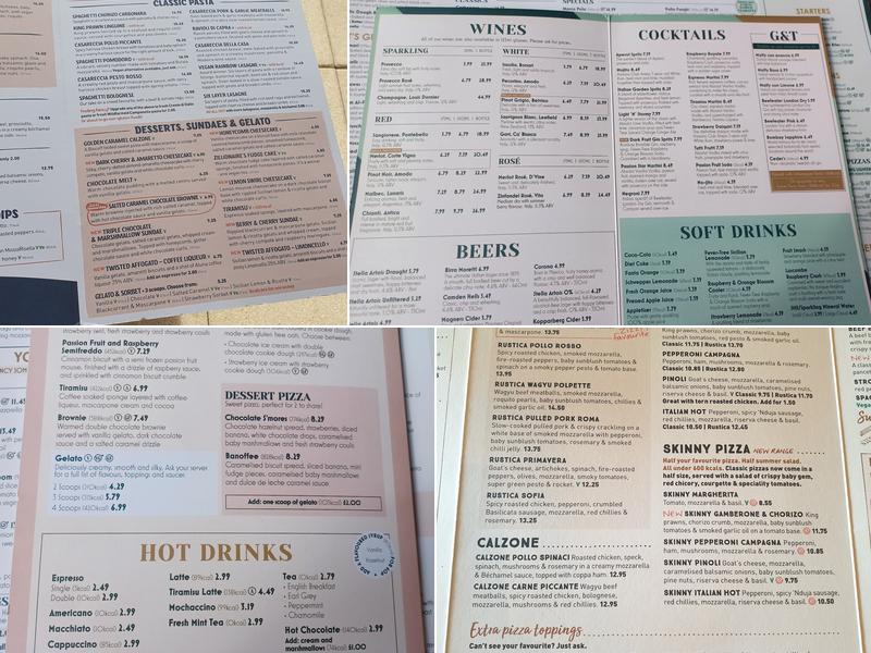 Zizzi - Portsmouth Menu