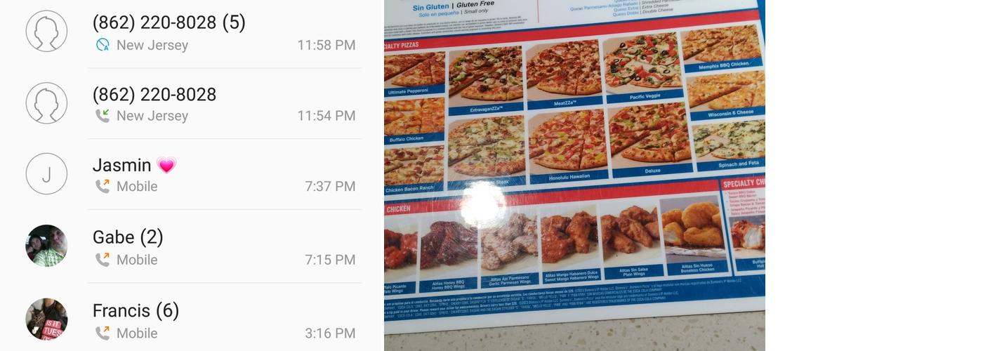 Domino's Pizza Menu