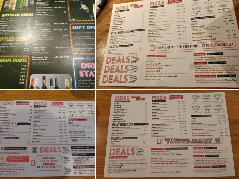 Pizza Hut Restaurants Menu