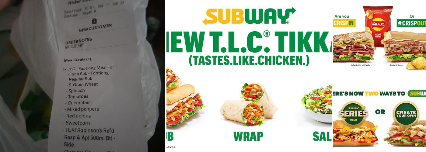 Subway Menu