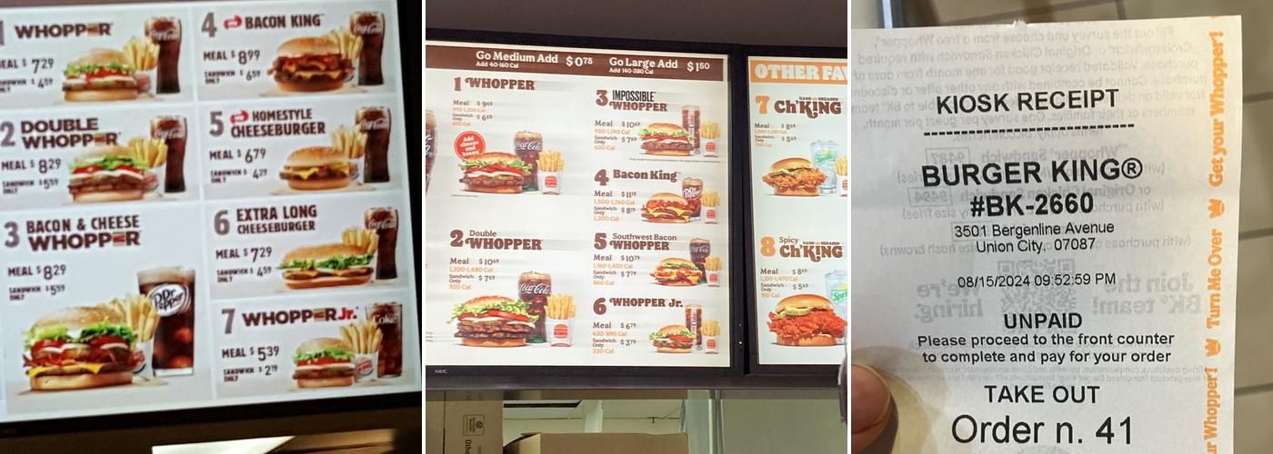 Burger King Menu
