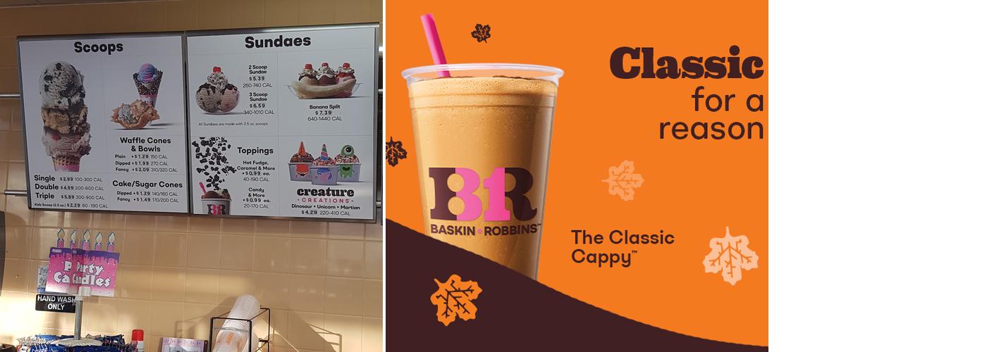 Baskin-Robbins Menu