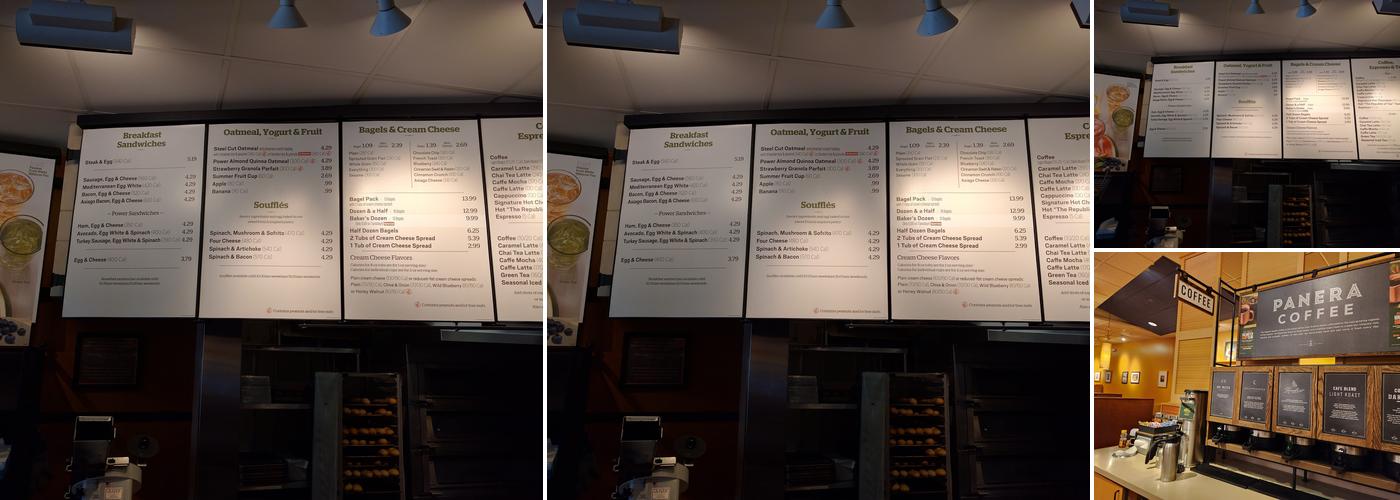 Panera Bread Menu