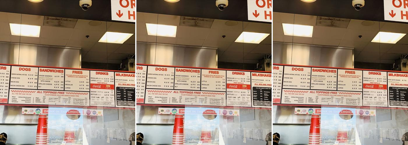Five Guys Menu