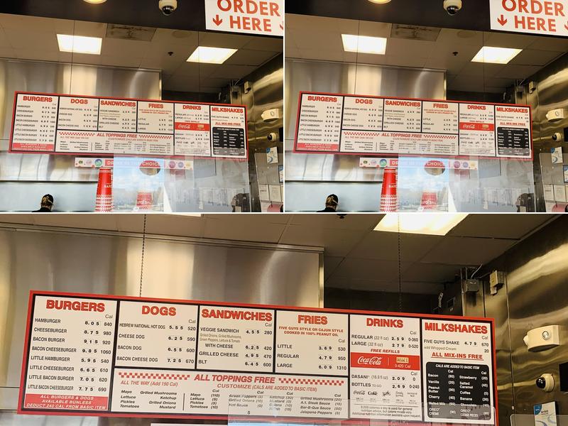 Five Guys Menu