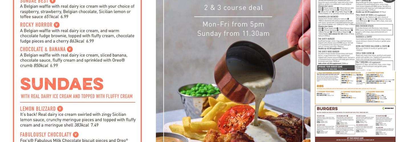 Great Salterns Portsmouth Menu