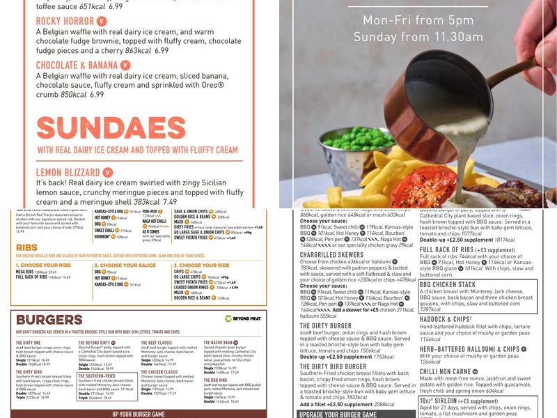 Great Salterns Portsmouth Menu