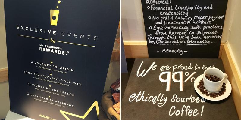 Starbucks Coffee Menu