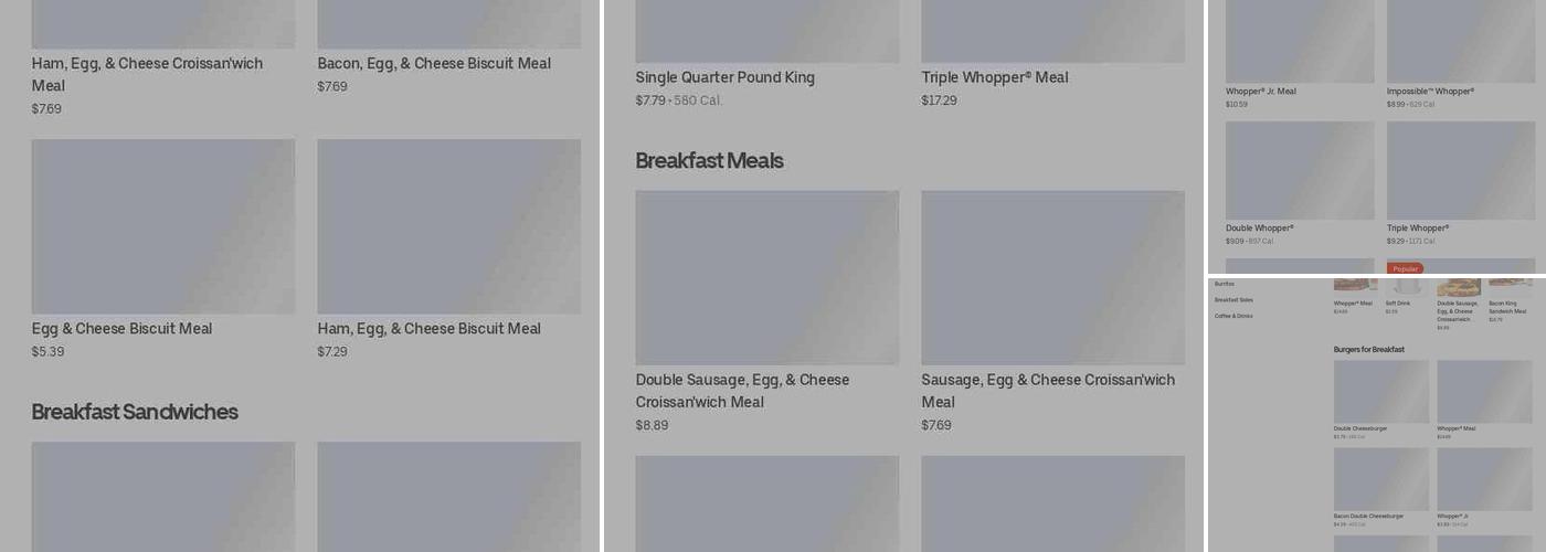 Burger King Menu
