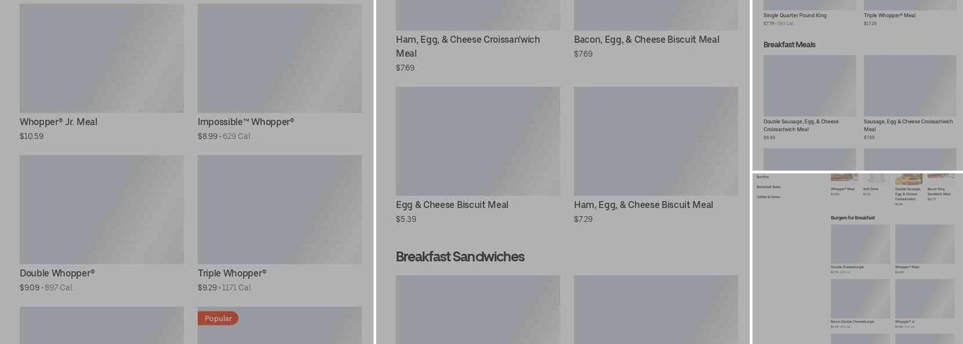 Burger King Menu