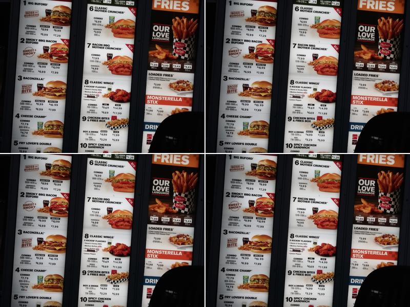 Checkers Menu
