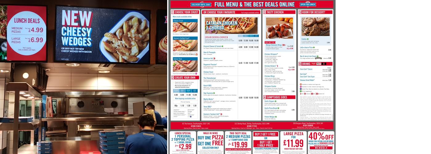 Domino's Pizza - Southampton - The Avenue Menu