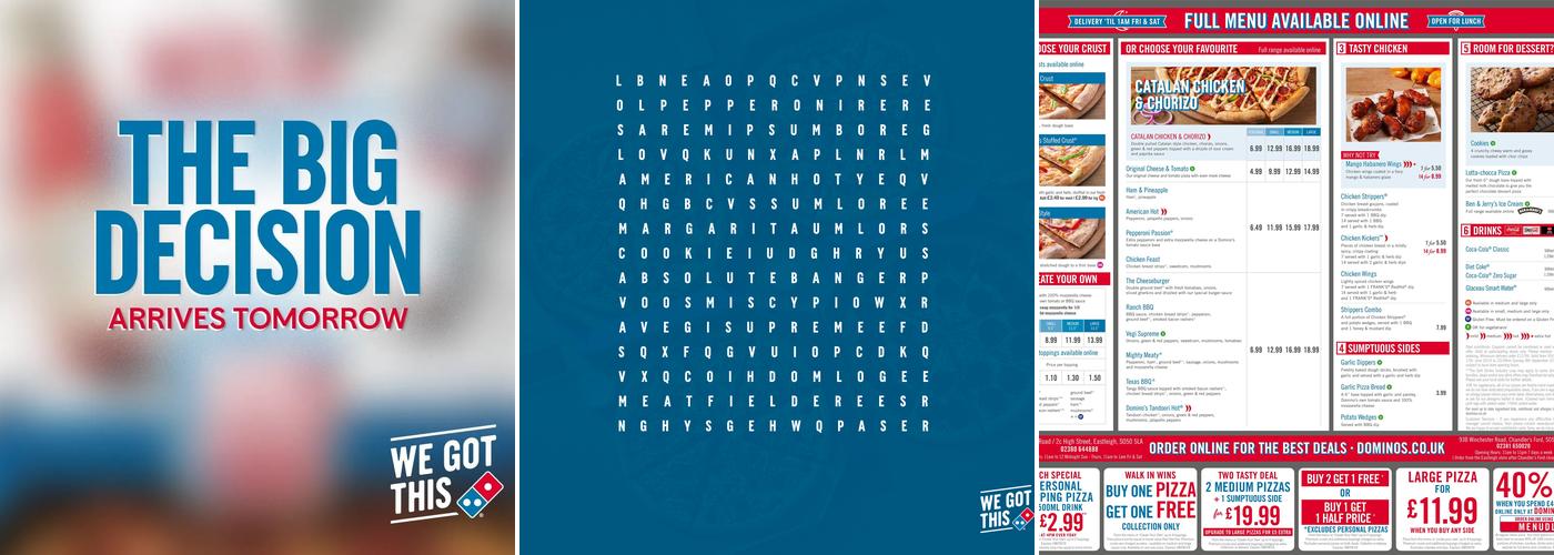 Domino's Pizza - Eastleigh Menu