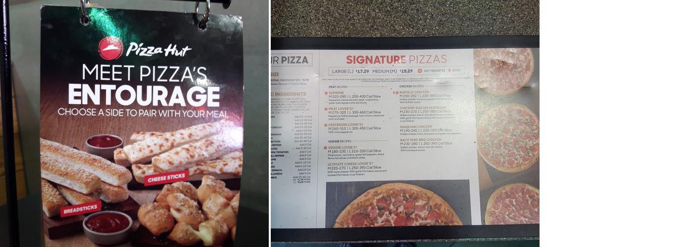 Pizza Hut Menu