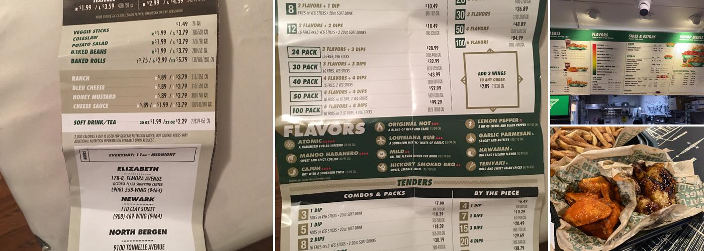 Wingstop Menu