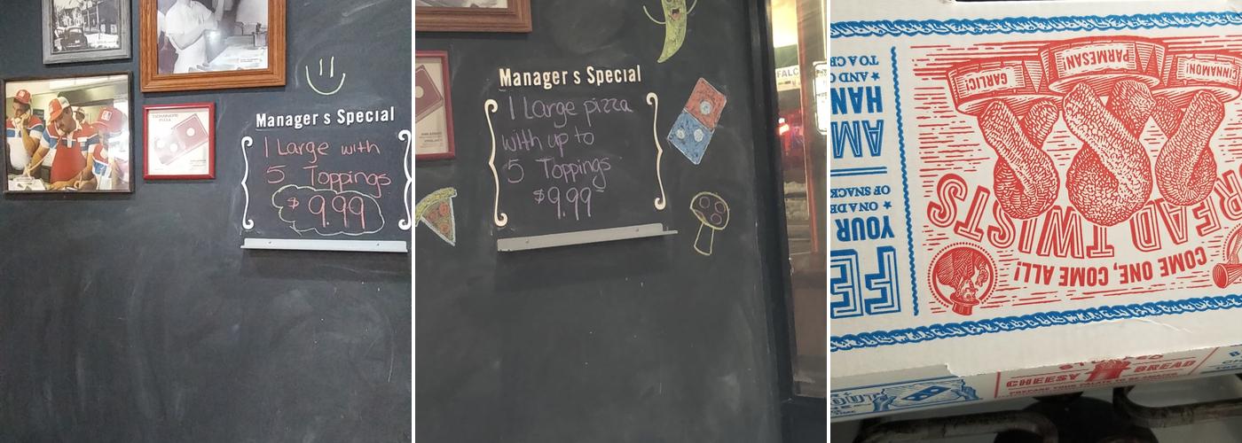 Domino's Pizza Menu