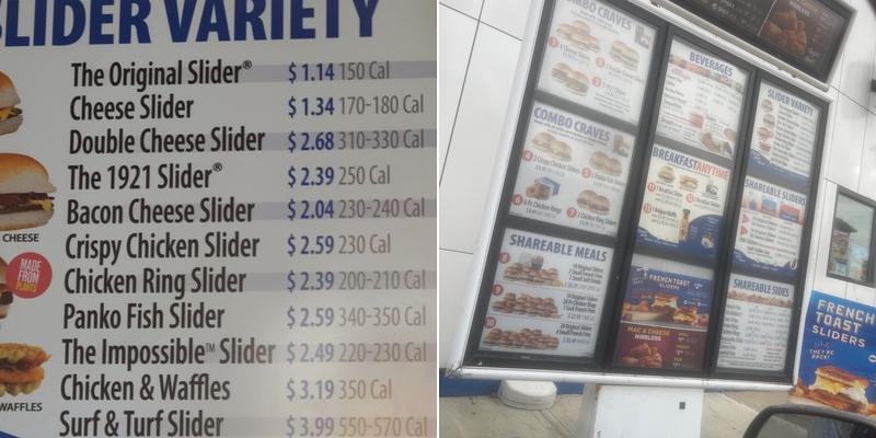 White Castle Menu