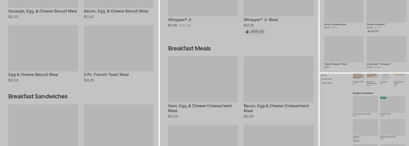 Burger King Menu