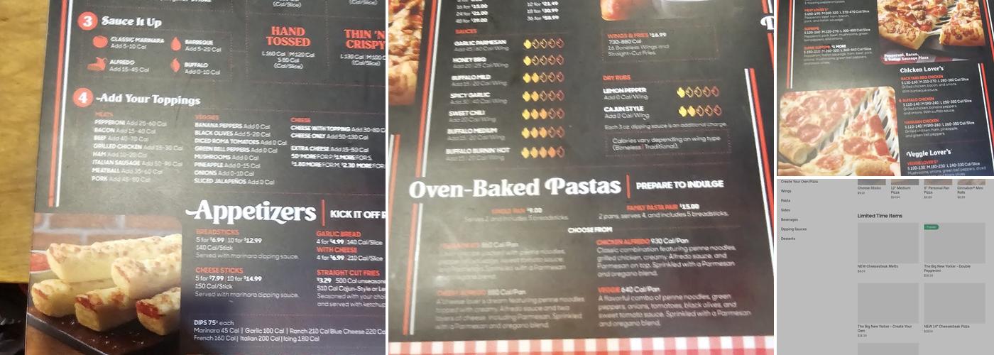 Pizza Hut Menu