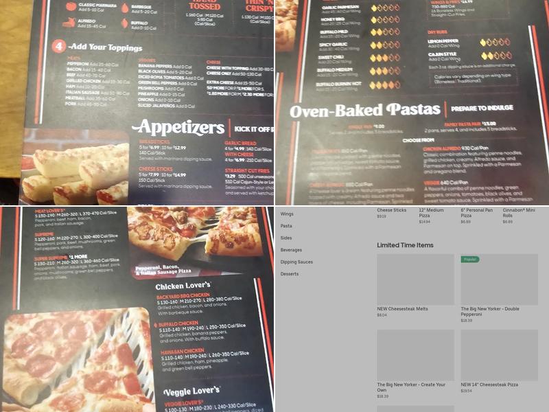 Pizza Hut Menu