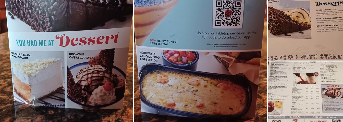 Red Lobster Menu