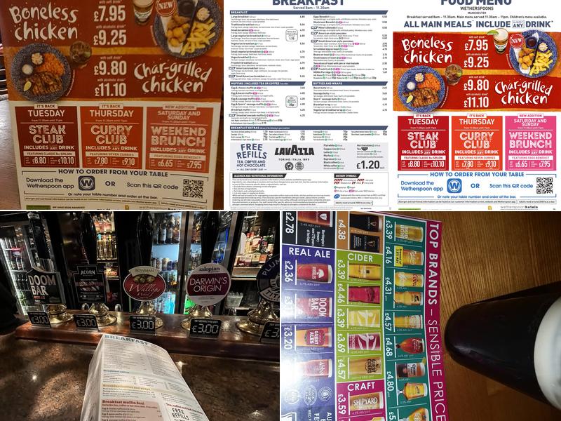 Wetherspoons Menu
