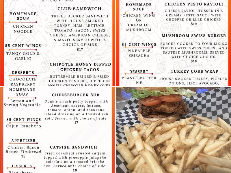 Fred's Menu