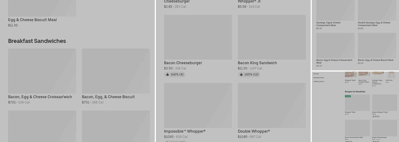 Burger King Menu
