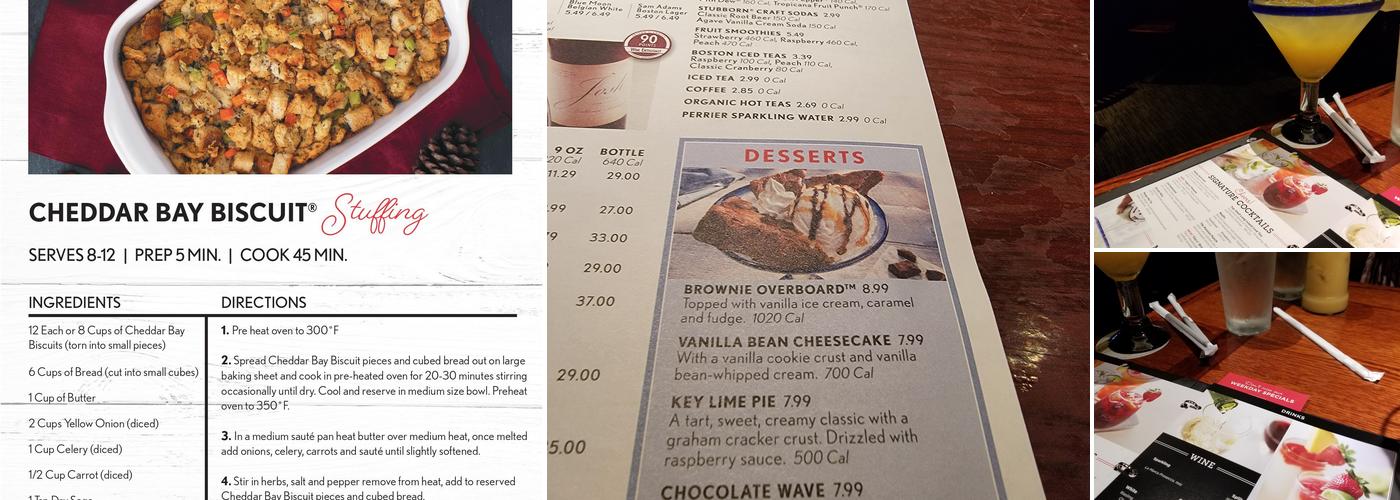 Red Lobster Menu