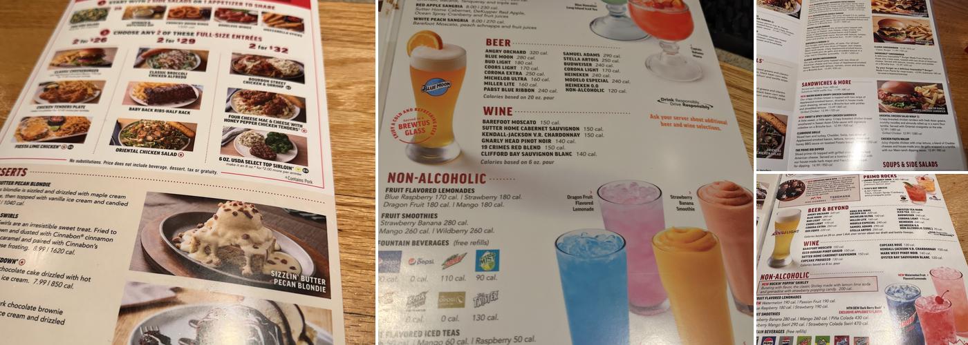 Applebee's Grill + Bar Menu