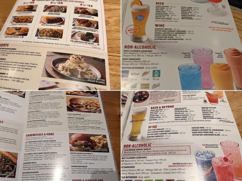 Applebee's Grill + Bar Menu
