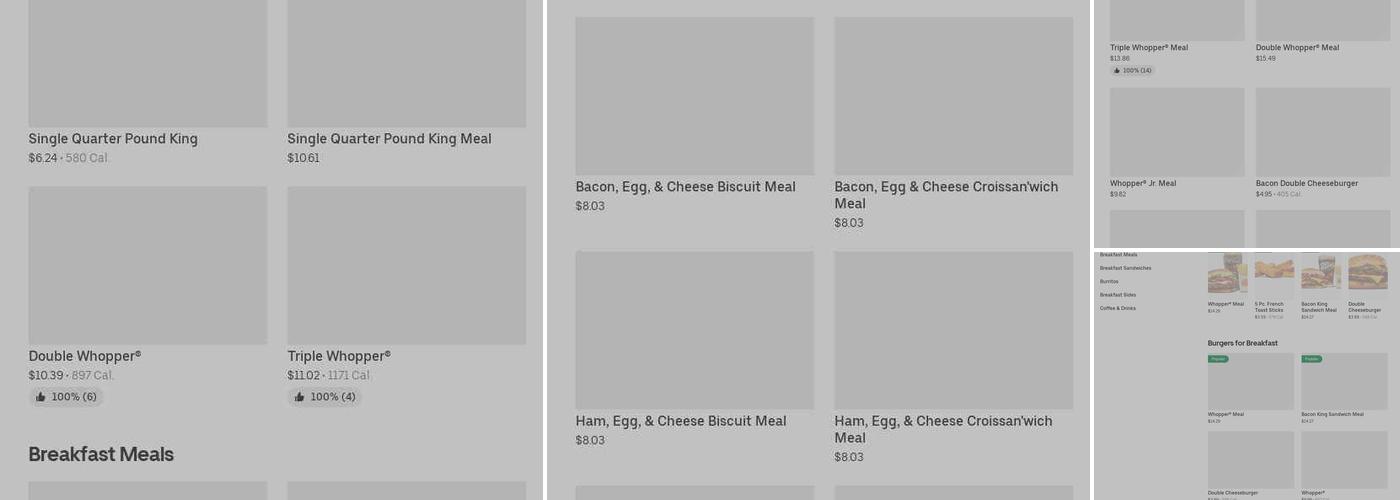 Burger King Menu
