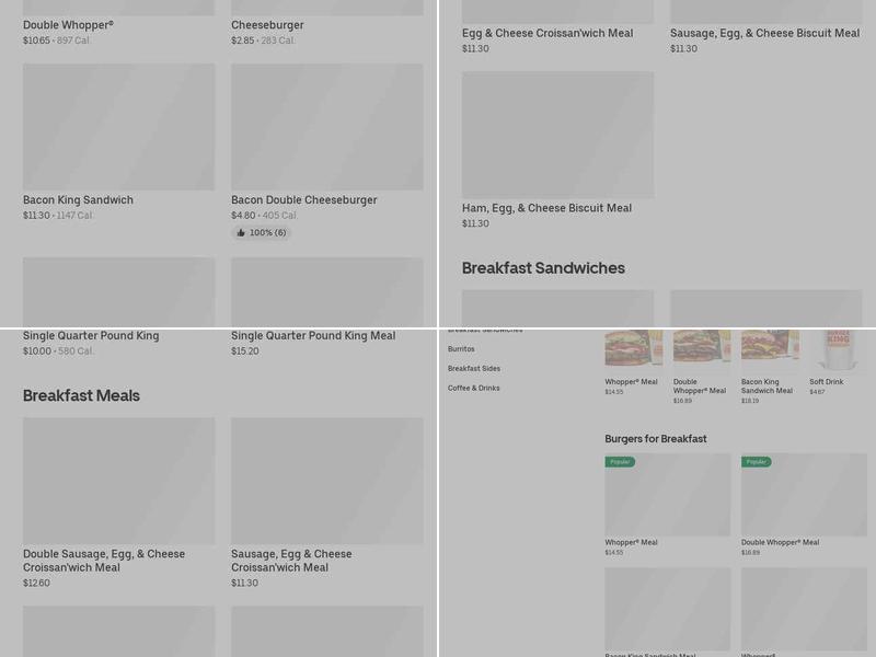 Burger King Menu