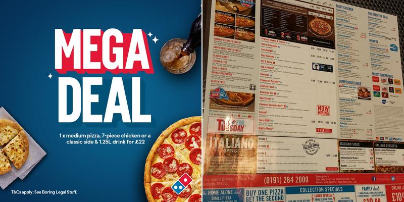Domino's Pizza - Newcastle - Gosforth Menu