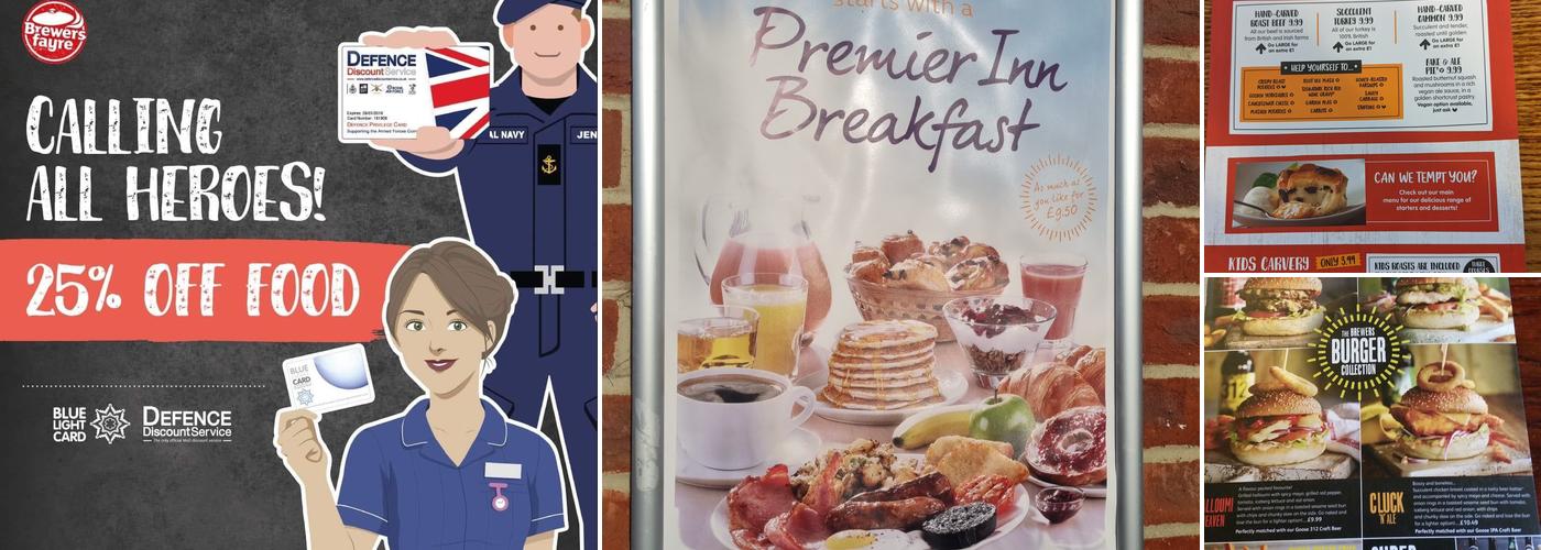 Royal Quays Brewers Fayre Menu