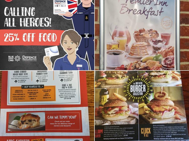 Royal Quays Brewers Fayre Menu