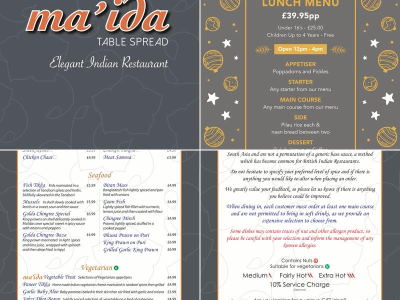 Ma'ida Table Spread Menu