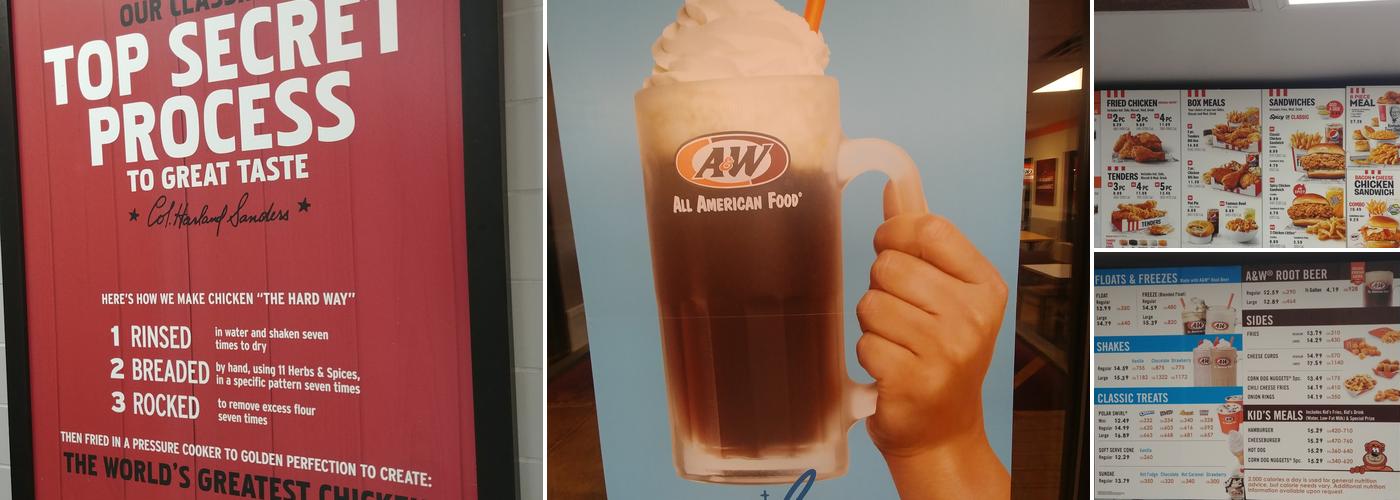 A&W Restaurant Menu