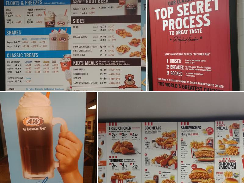 A&W Restaurant Menu