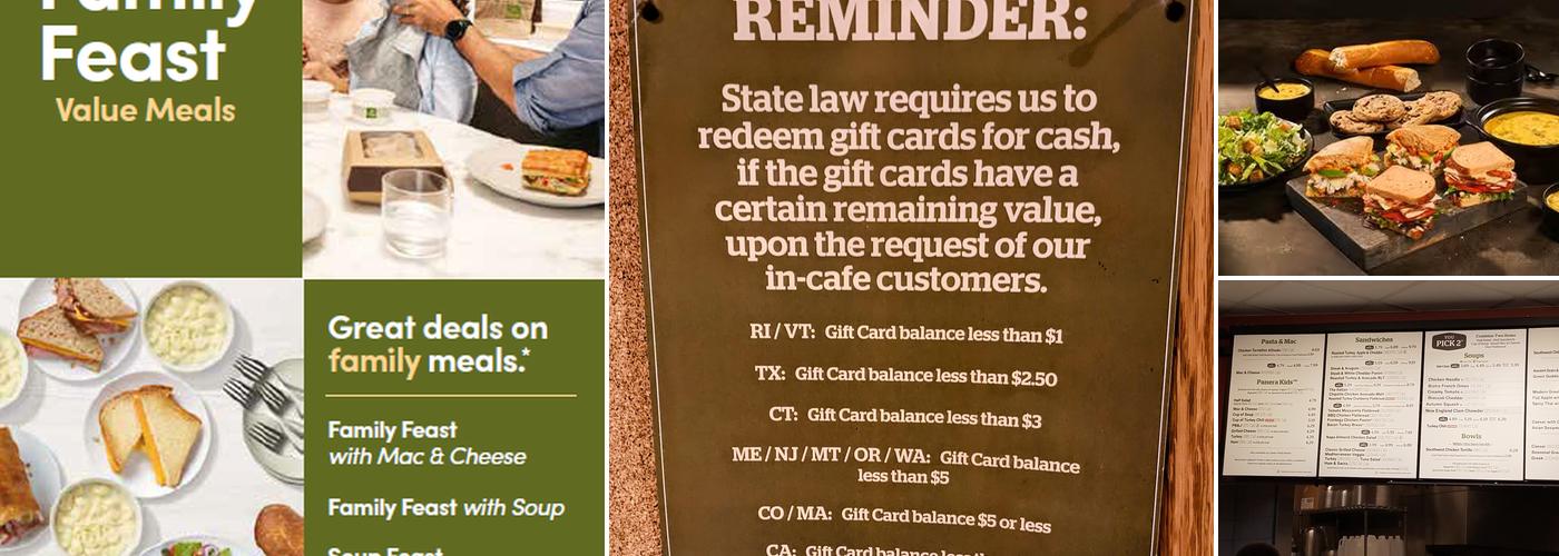 Panera Bread Menu