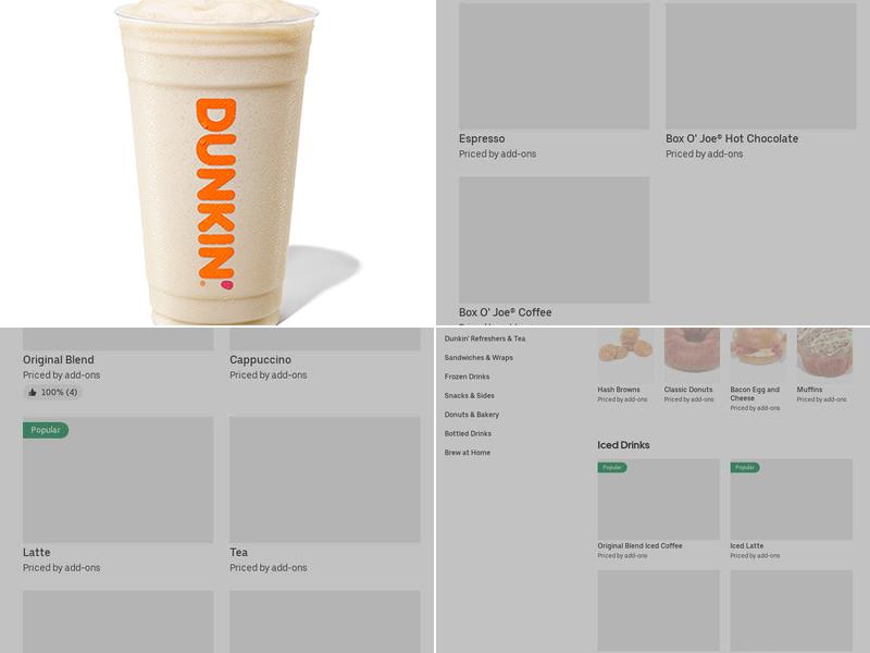 Dunkin' Menu