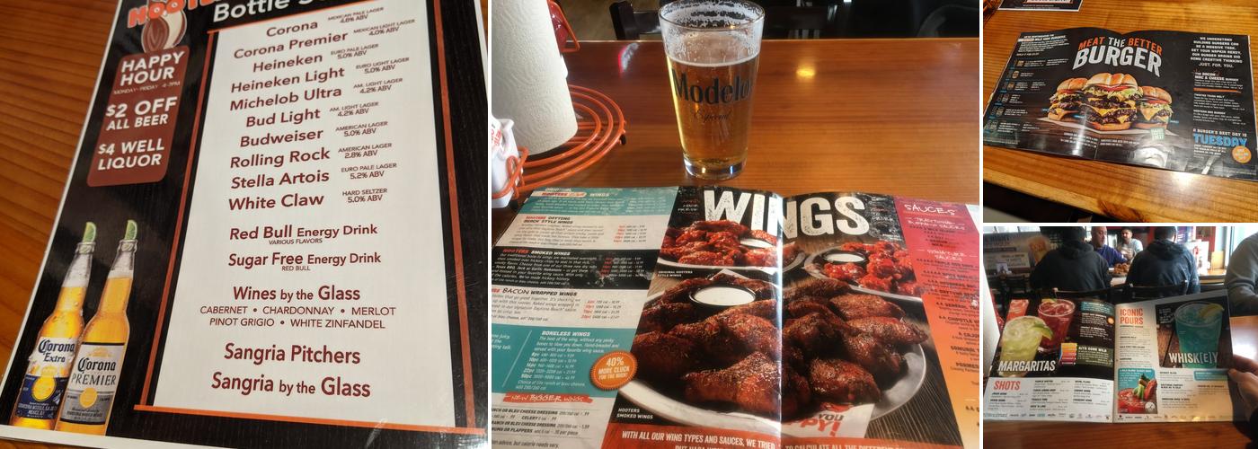 Hooters Menu