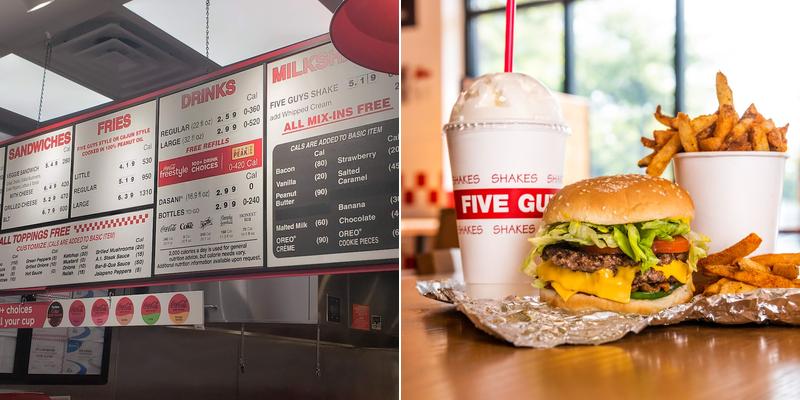 Five Guys Menu
