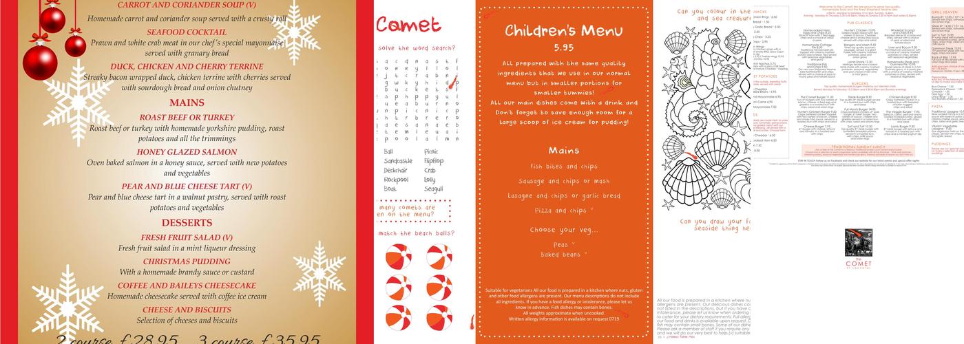 The Comet Menu