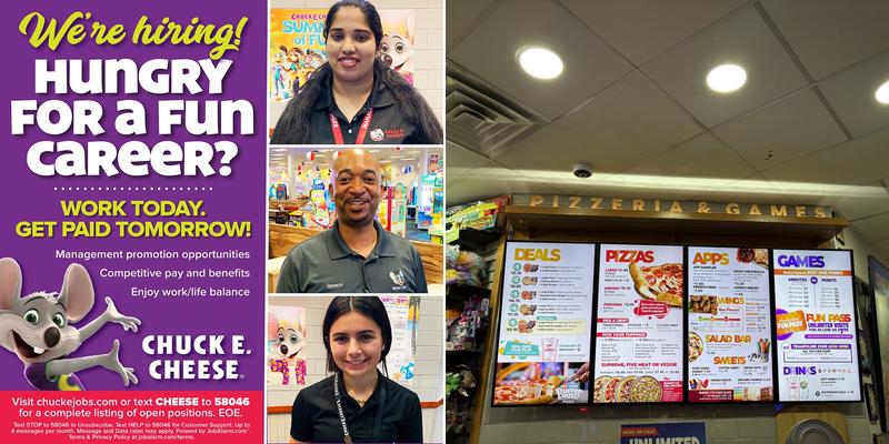 Chuck E. Cheese Menu