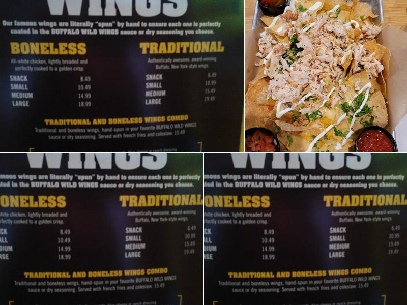 Buffalo Wild Wings Menu