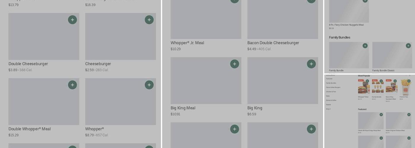 Burger King Menu